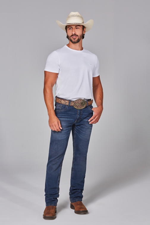 Calça jeans masculina sales normal