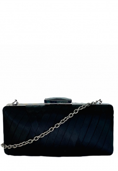 navy satin clutch bolsa