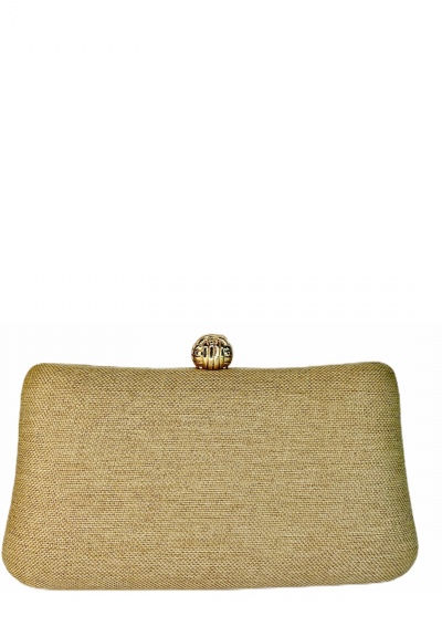 clutch bolsa beige