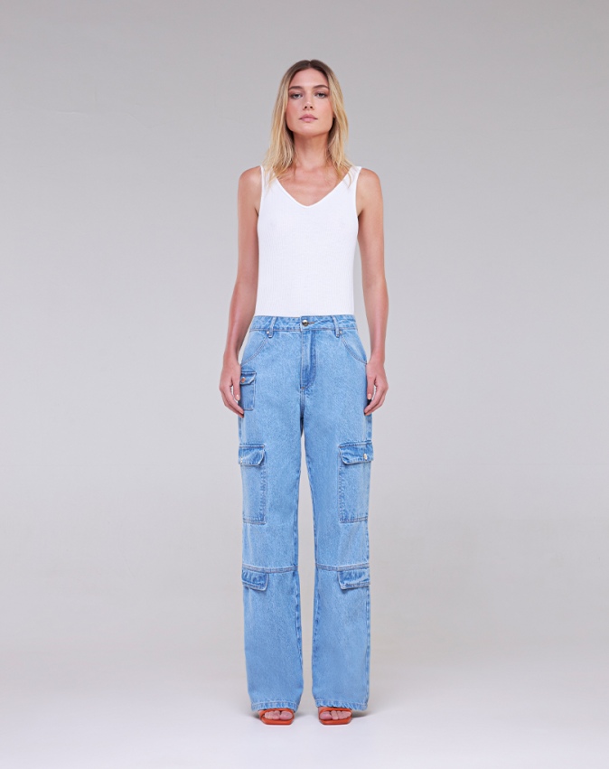 Calça jeans claudia rabelo deals