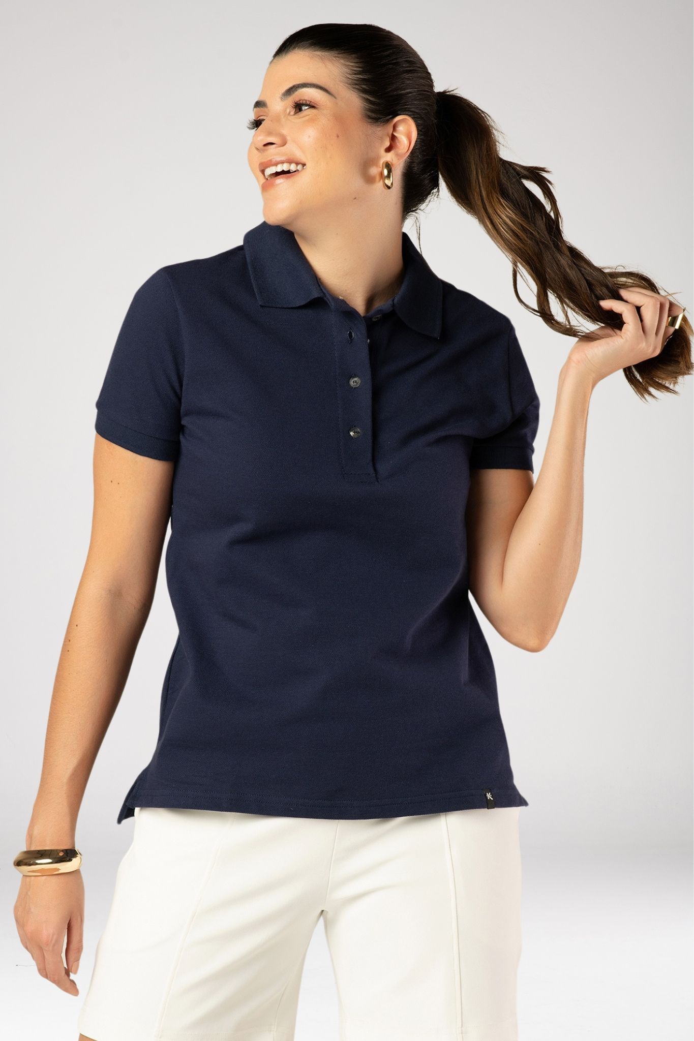 Camisa Polo Piquet Feminina