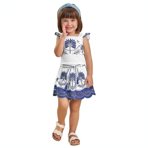 nanasii Conjunto Menina Blusa e Short Safari - Nanai